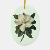  Blooming White Magnolia Blossom Flowers Keramisch Ornament (Voorkant)