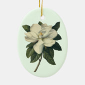  Blooming White Magnolia Blossom Flowers Keramisch Ornament (Achterkant)