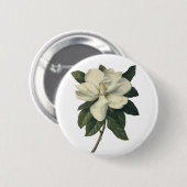 Blooming White Magnolia Blossom Flowers Ronde Button 5,7 Cm (Voorkant /achterkant)