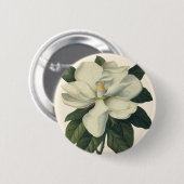  Blooming White Magnolia Blossom Flowers Ronde Button 5,7 Cm (Voorkant /achterkant)