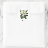  Blooming White Magnolia Blossom Flowers Ronde Sticker (Tas)