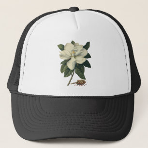 Blooming White Magnolia Blossom Flowers Trucker Pet