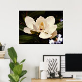 Blooming White Magnolia Poster (Thuiskantoor)