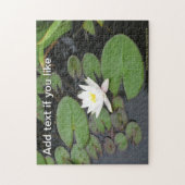 Blooming White Water Lily Jigzaag Puzzle Legpuzzel (Verticaal)