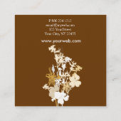 Blooming Wilde bloemen Florist Modern Professional Vierkante Visitekaartje (Achterkant)