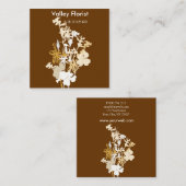 Blooming Wilde bloemen Florist Modern Professional Vierkante Visitekaartje (Voorkant / Achterkant)