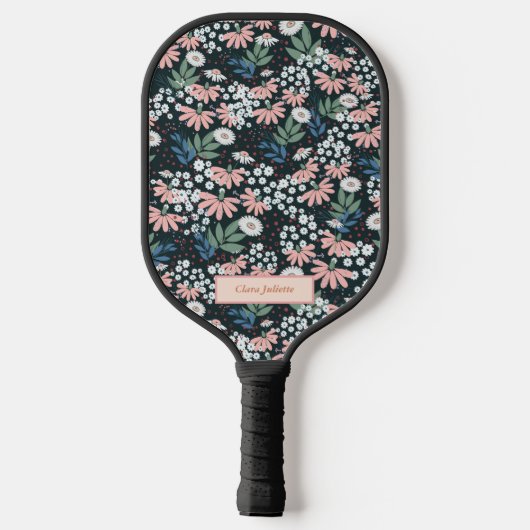 Blooming Wildflowers Aangepaste naam Pickleball Paddle (Achterkant)