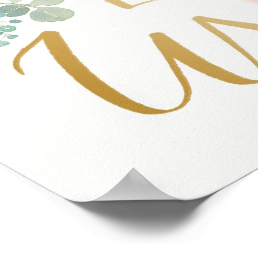 Blooming, wit | Ik hou van ons Poster (Hoek)