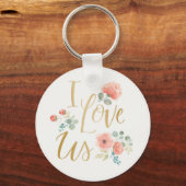 Blooming, wit | Ik hou van ons Sleutelhanger (Voorkant)
