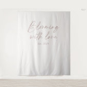 Blooming With Love Wedding Photo Backdrop Wandkleed (Voorkant)