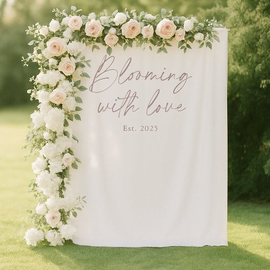 Blooming With Love Wedding Photo Backdrop Wandkleed