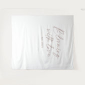 Blooming With Love Wedding Photo Backdrop Wandkleed (Voorkant (horizontaal))