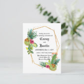 Blooming woestijn Succulent Wedding Noite Briefkaa Briefkaart (Staand voorkant)