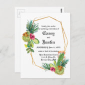 Blooming woestijn Succulent Wedding Noite Briefkaa Briefkaart (Voorkant / Achterkant)
