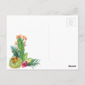 Blooming woestijn Succulent Wedding Noite Briefkaa Briefkaart (Achterkant)