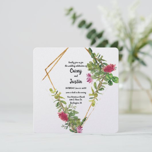 Blooming woestijnbloemen kaart (Staand voorkant)