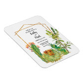 Blooming woestijncactus Geometric Wedding Magneet (Rechterzijde)