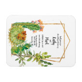 Blooming woestijncactus Geometric Wedding Magneet (Horizontaal)