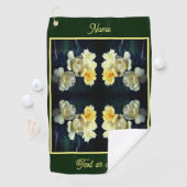 Blooming Yellow Roses Abstract gepersonaliseerd Golfhanddoek (Insitu)