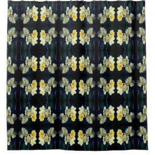 Blooming Yellow Roses Abstract patroon Douchegordijn