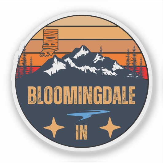 Bloomingdale, Indiana Sticker (Voorkant)