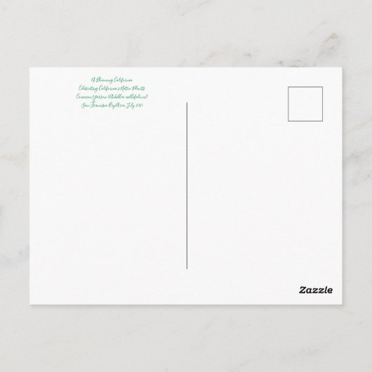 Bloomings uit Californië: Achillea millefolium Briefkaart (Achterkant)