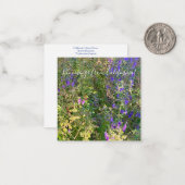 Bloomings uit Californië: Blauwe Curls Notitiekaartje (Voorkant / Achterkant in situ)