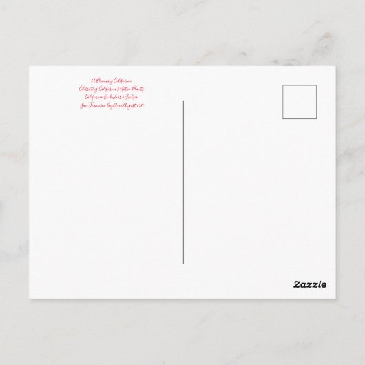 Bloomings uit Californië: Boekweit en Fuchsia Pos Briefkaart (Achterkant)