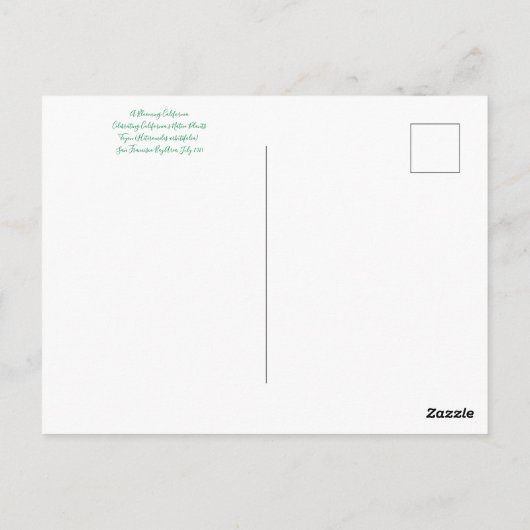 Bloomings uit Californië: California Holly Postca Briefkaart (Achterkant)