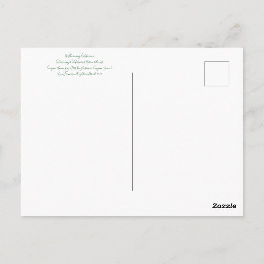 Bloomings uit Californië: Canyon Snow Iris Postca Briefkaart (Achterkant)