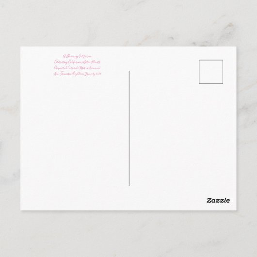 Bloomings uit Californië: Chaparral Currant Briefkaart (Achterkant)