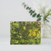 Bloomings uit Californië: Oregon Grapes Briefkaart (Staand voorkant)