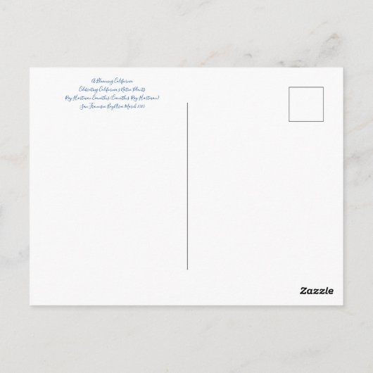 Bloomings uit Californië: Ray Hartman Ceanothus Briefkaart (Achterkant)