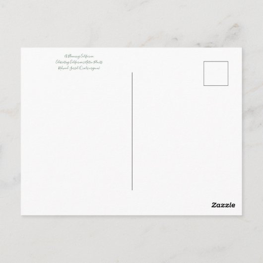 Bloomings uit Californië: sequoia Briefkaart (Achterkant)