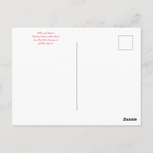 Bloomings uit Californië: SneeuwPlant Briefkaart (Achterkant)