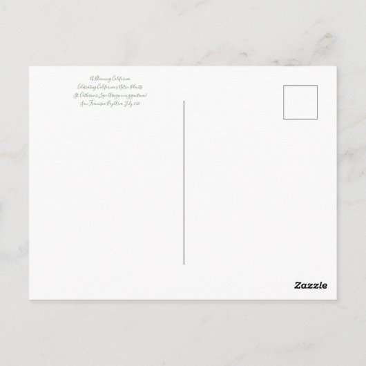 Bloomings uit Californië: St. Catherine's Lace Briefkaart (Achterkant)