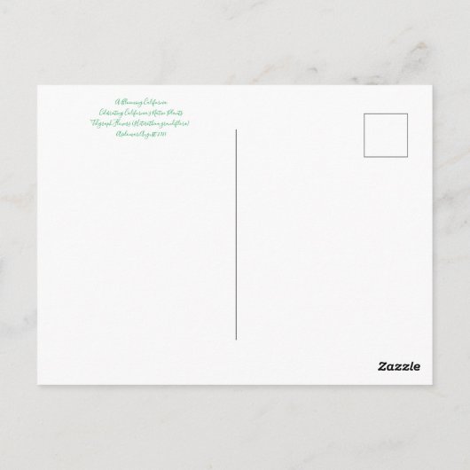 Bloomings uit Californië: Telegraph Flowers Postc Briefkaart (Achterkant)