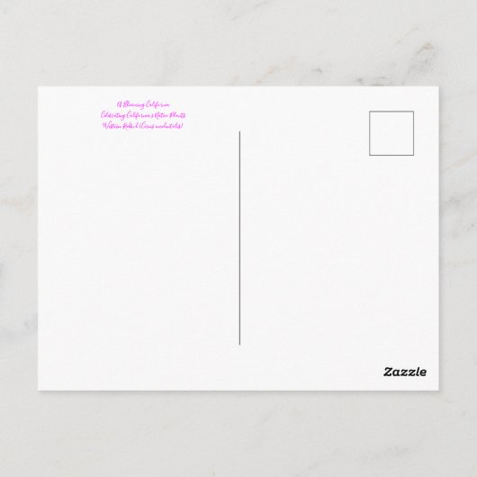 Bloomings uit Californië: Western Briefkaart van R (Achterkant)