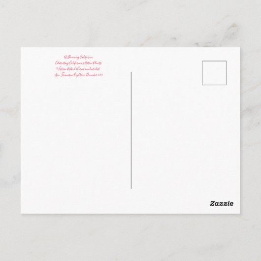 Bloomings uit Californië: Westerne Redbud Briefkaart (Achterkant)