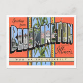 Bloomington, Illinois  Big Letters Briefkaart (Voorkant)