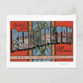 Bloomington, Illinois - grote letterscènes Briefkaart (Voorkant)
