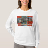 Bloomington, Illinois - grote letterscènes T-shirt (Voorkant)
