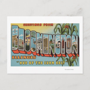 Bloomington, Illinois - Large Letter Scenes 2 Briefkaart