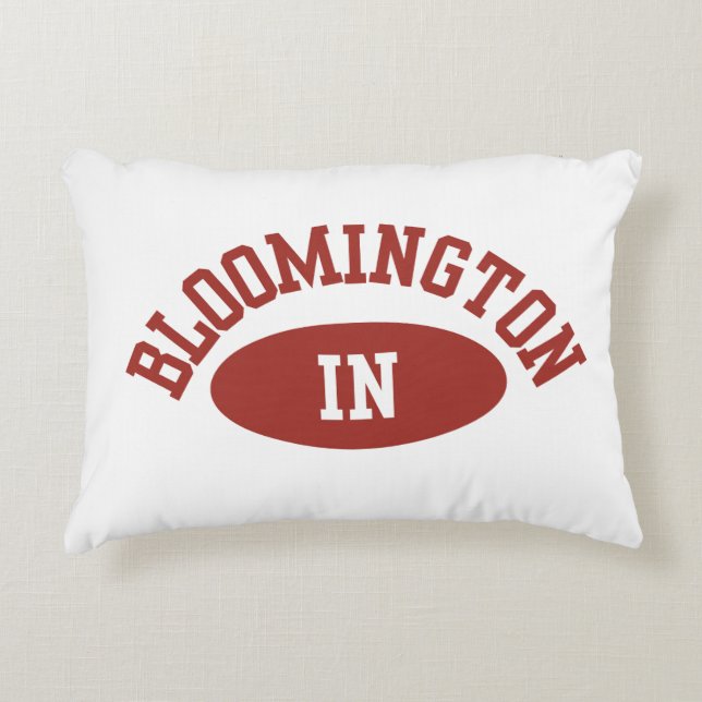 Bloomington Indiana College Canvas Kunsttegel Accent Kussen (Voorkant)
