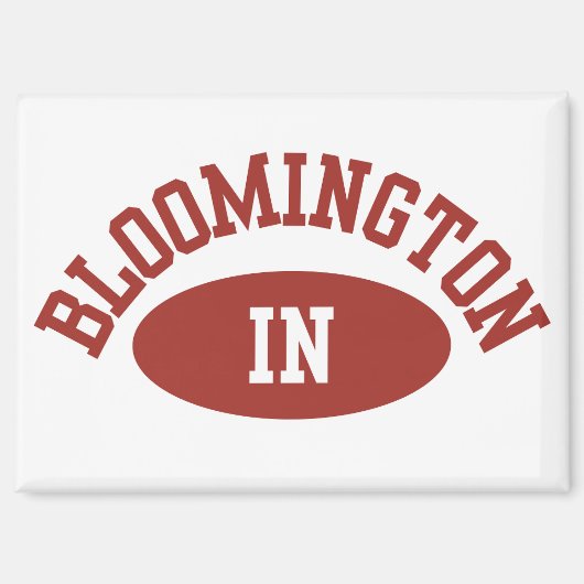 Bloomington Indiana Fridge Magnet College Gift (Voorkant)