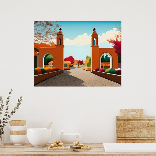 Bloomington Indiana-Poster Poster (Keuken)