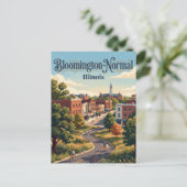 Bloomington-Normal, Illinois Briefkaart (Staand voorkant)