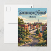 Bloomington-Normal, Illinois Briefkaart (Voorkant / Achterkant)