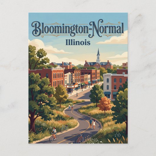 Bloomington-Normal, Illinois Briefkaart (Voorkant)