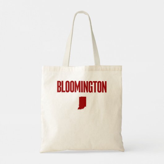 Bloomington-thuisstaat Indiana Tote Bag (Achterkant)